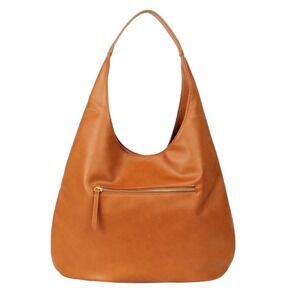 Fawn Design The Slouchy Tote Brown Matte Vegan Leather Hobo Bag FD0087 NEW